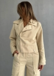 Picture of 7670 Light Beige Blazer Set For Women