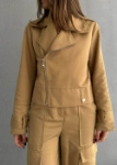 Picture of 7670 Dark Beige Blazer Set For Women